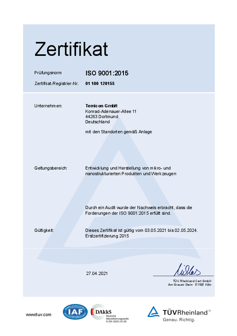 ISO-Zertifikat